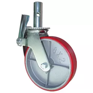 Большегрузное полиуретановое колесо для строительных лесов 200 мм - 1166-200